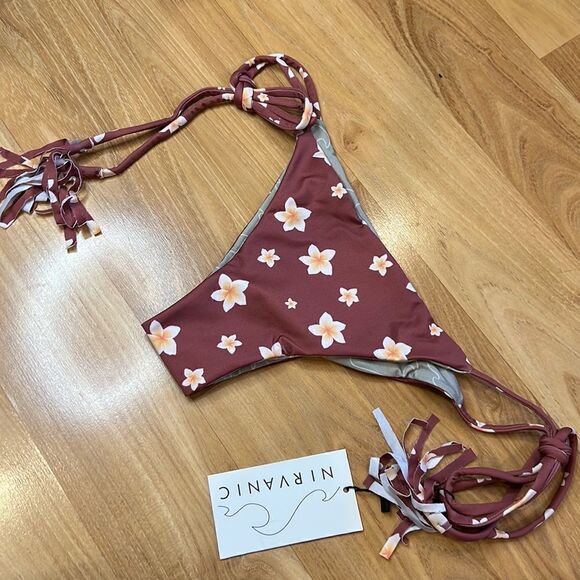 Nirvanic Swim Kaia Bikini Bottom in Plumeria Clay Women’s Size Large - Picture 4 of 6